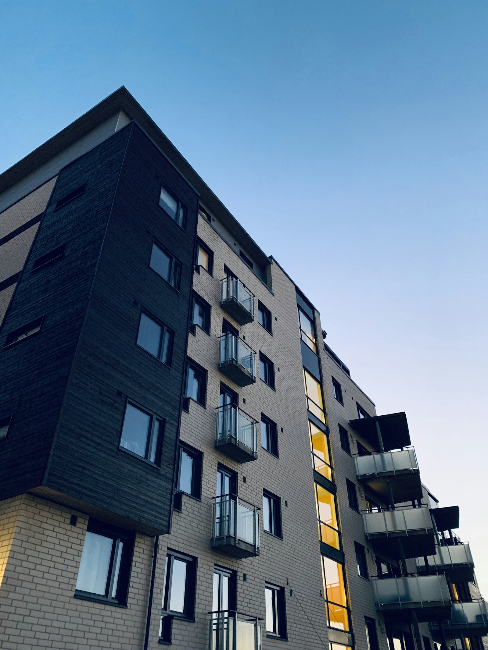 Facade of a new residential building in Île-de-France